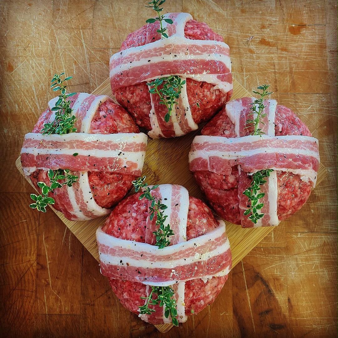 Hamburger Pezzata Rossa con pancetta e timo